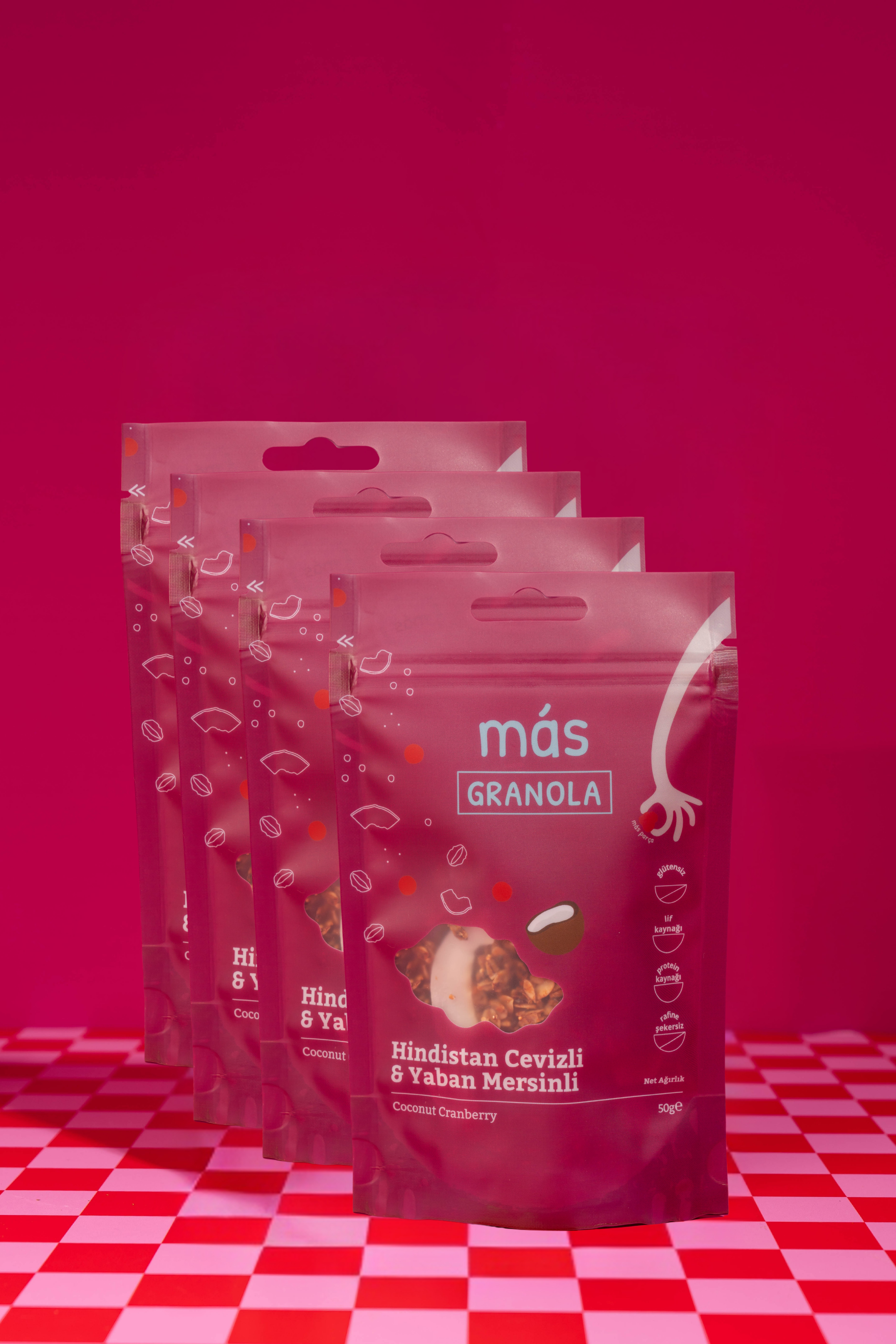 Mini Hindistan Cevizli & Yaban Mersinli Granola 4 adet