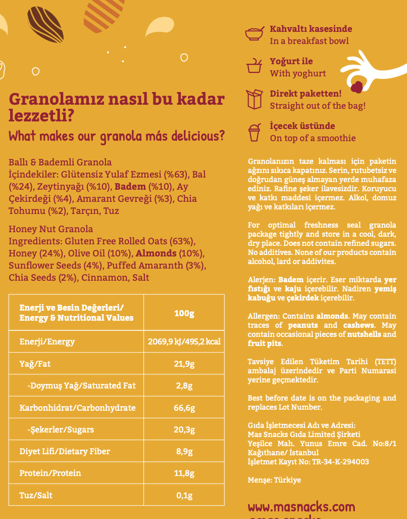 Honey Nut Granola 250gr